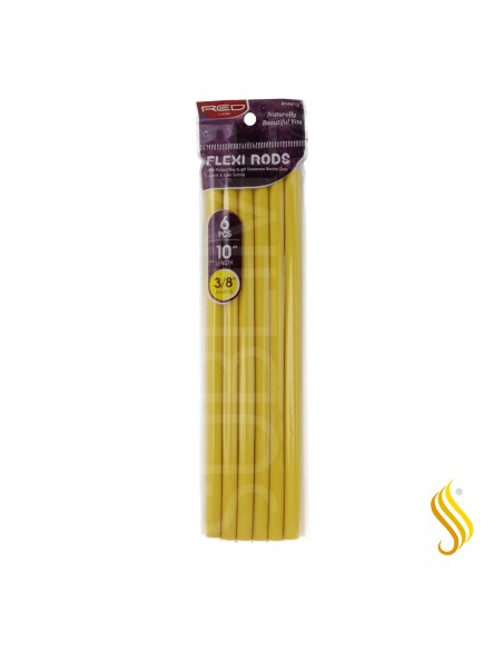 Red Kiss Flexi Rods 10" 3/8" 6 Piezas Pack Yelow Rulos Flexibles